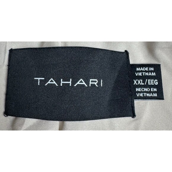 Tahari Coat Womens XXL Cream Wrap Faux Wool Water-Resistant Pockets Tie Belt 2XL - Picture 7 of 12
